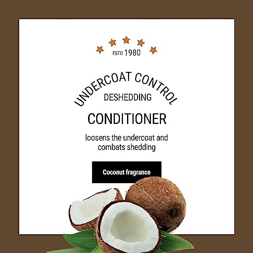 The Coat Handler Undercoat Control Deshedding Dog Conditioner Coconut Milk Fragrance, 1 Gallon - Combats And Reduces Shedding, Undercoat Removal, Fights Excessive Hair Shed, Omega 3 And 6 Rich #TOP3