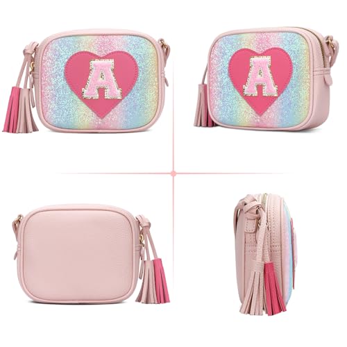 Image of KKXIU Birthday Gifts for Girls Initial Toddler Purse Cute Kids Crossbody Bag