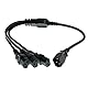 HangTon USV PDU Computer PC Stromverteilerkabel IEC320 C14 bis 3 x C13 10A 250V Verlängerungskabel (c14-3xc13 (1 m))