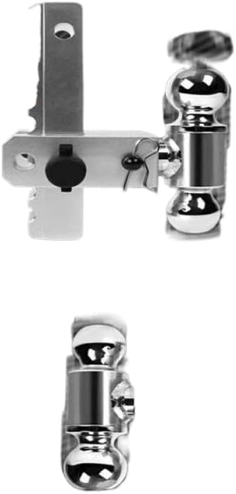 Adjustable Solid Aluminum Trailer Hitch Fits 2 Inch Receiver 8 Inch Drop Rise Drop Hitch 12500 LBS Two Anti Theft Pull Pin