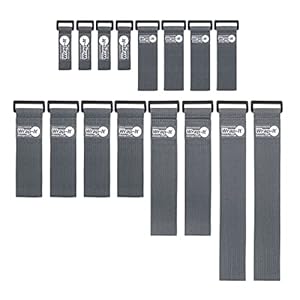 Wrap-It Super-Stretch Gray Storage Straps 16-Pack