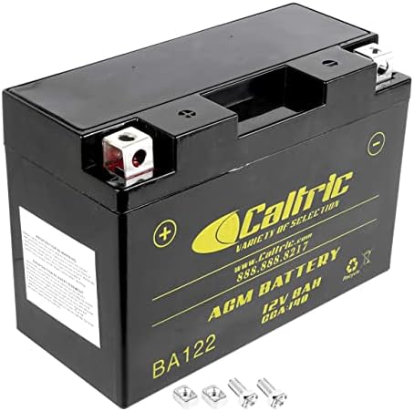 Caltric AGM Battery for Yamaha Raptor 700 YFM700R 2006-2016 - 12v 8 Amp, 140 CCA, Sealed Maintenance Free High Performance Battery for ATV, UTV, 2x4, 4x4