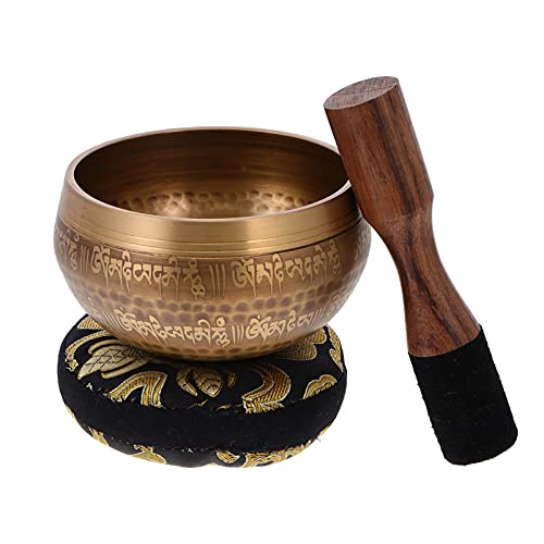 Doitool Conjunto De Tigela Tibetana Para MeditaçãO, Ioga, Gongue, Zen, Ioga, Com Martelo Para Medita