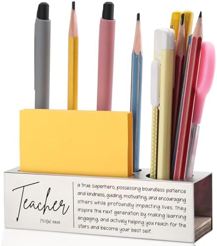 Teacher Desk Pencil Holder Inspirational Gift for Teachers Motiva...