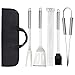 Utensilios Barbacoa Herramienta de Barbacoa de Acero Inoxidable Pinchos Cepillo Pala Tenedor Pinzas para Barbacoa 9 Piezas