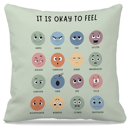Nogrit School Counselor Gifts Calming Corner pillowcase18x18 in，Calming Corner Items Kids，Counseling Office Must Haves，School Counselor Office Must Haves（sage Green） 894