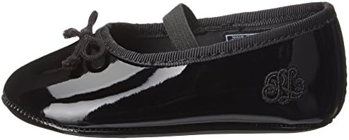 POLO RALPH LAUREN Kids Baby-Girl's Allie Ballet Flat, Black Patent, Ruby, Black/Red/White, 0 M US Infant | Image 7