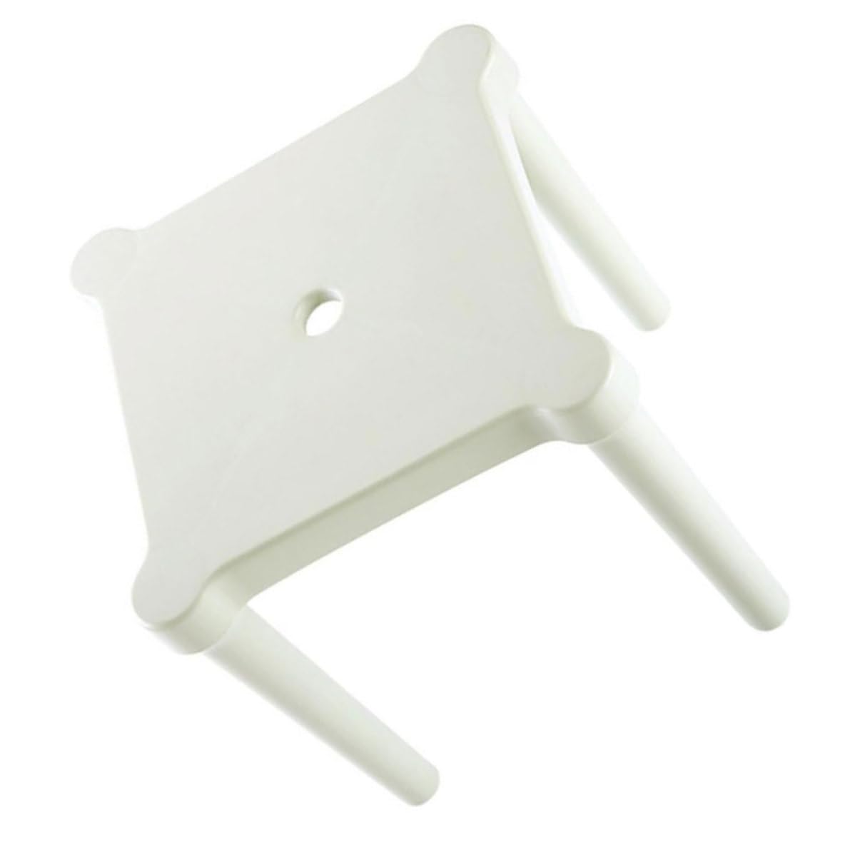 Tabouret portable plastique blanc design simple et élégant