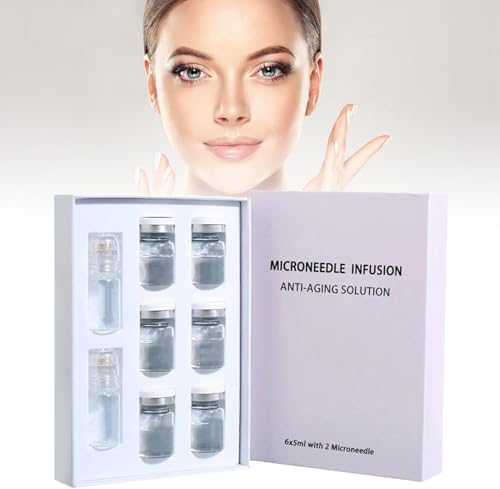 6 Stück Micro Needling Kit, Micro Infusion System, Microneedlings-Infusion System, Beauty Micro Infusion Kit For Face, Anti-Aging & Smooth Wrinkles Facial Serum, Geeignet für Damen