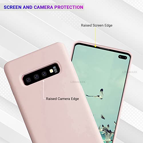 Image of LIRAMARK Liquid Silicone Soft Back Cover Case for Samsung Galaxy S10 Plus / S10+ (Pink)