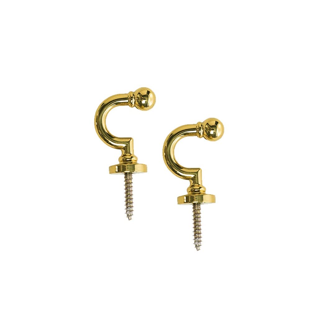 Tieback Hooks 2 Packvorhang Holdbacks Qualität Messing Wandmontierter Vorhang Risse mit Schrauben Draperybacks for Home Office Beste Dekoration