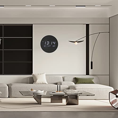 Tostog Wall Clock Silent Non-Ticking, Led Digital Wall Clock With Large Display Of Time, Date, And Temperature,12/24H Time Mode Wall Clocks Digital Kitchen Clock For Living Room 0Ffice Decor #TOP7