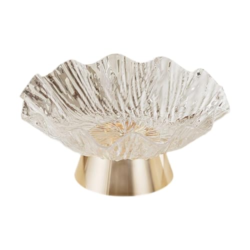 SiaBiced Frutero con Orificio de Drenaje, Cuenco Decorativo con Pedestal, Ideal para Servir, o Salas de Estar, Blanco