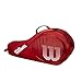 WILSON Sporting Goods 3 Pack Tennis Bag, Red/White