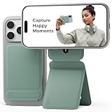 MOFT Tripod for iPhone 16/15/14/13/12 Series, Snap Invisible Phone Tripod Stand with 3 Modes for Self-vlogging, Browsing, Macro Photography, Video Call, Portable Lightweight Phone Stand, Seafoam