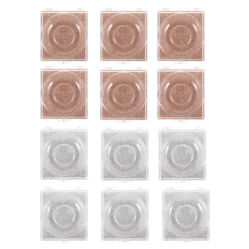 NOLITOY 12pezzi Scatola per Ciglia Finte di Stoccaggio Quadrate Organizer Vuoto per Ciglia Custodia per Riporre e Proteggere le Finte