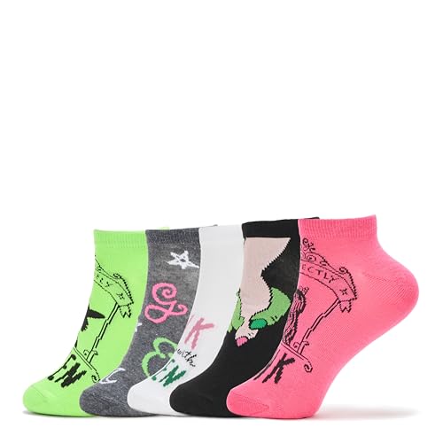 Wicked Women's Elphaba and Glinda 5 Pack No Show Ankle Socks