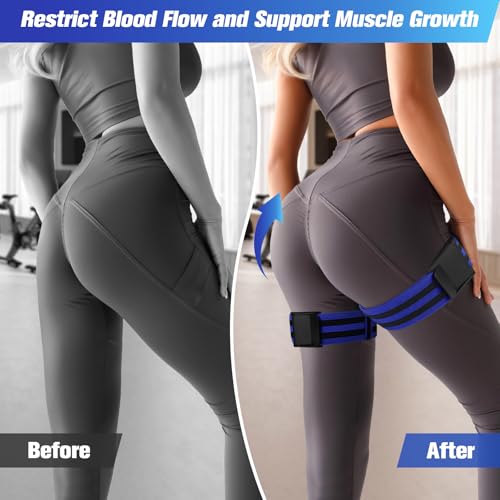 Image of Booty Bands, Blood Flow Restriction Bands for Women /Men, Adjustable BFR Training Bands for Glutes & Hip Building, Occlusion Resistance Bands