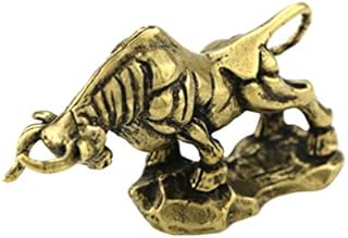 Toddmomy Bull Figurine Feng Shui Fortune Wall Street Bull Statue Ox Year Figurine Ox Sculpture for Chinese Souvenirs Gifts Home Office Decor