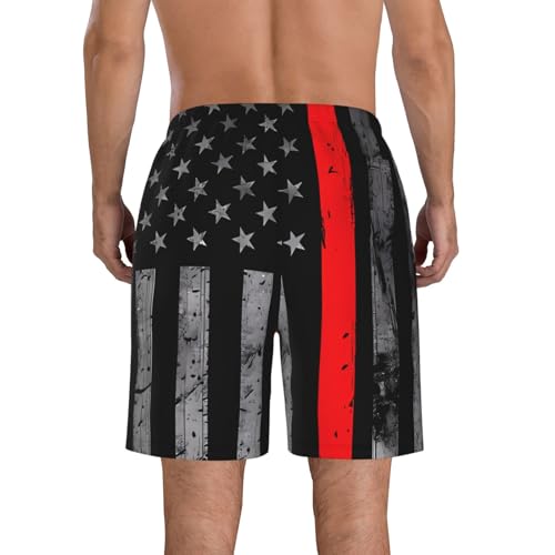 Hot Red Lips Kissing Men's Swim Trunks Beach Shorts Quick Dry Hawaiian Swimming with Pockets3