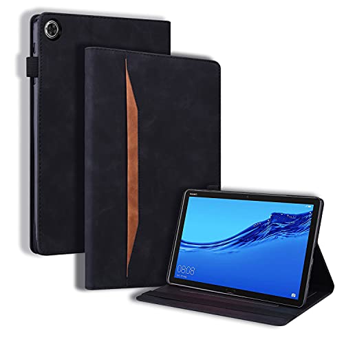 Mldjomid Funda Compatible con Huawei MediaPad M5 Lite/Honor Pad 5 8.0' 2019 Protectora Carcasa con Función de Soporte PU Flip Tableta Cover Case para Honor Pad 5 8/Huawei MediaPad M5 Lite 8, Negro