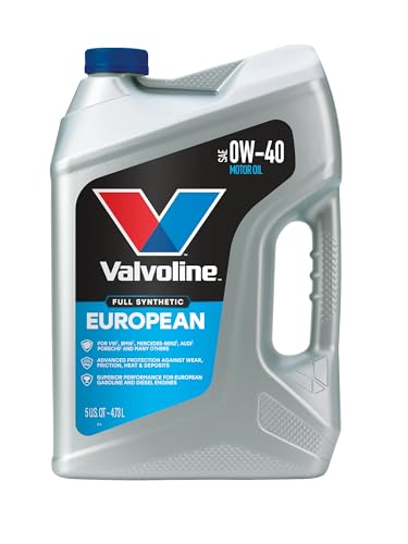 Valvoline European Vehicle Full Synthetic SAE 0W-40 Motor Oil 5 QT