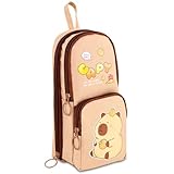 Estuche de Lápices Carpincho, Carpincho Estuche Escolar, Estuche Multifuncional con Cremallera, Bolsa de Cosméticos, Papelería de Gran Capacidad Porta lápices Útiles Escolares Papelería de Regalo-E