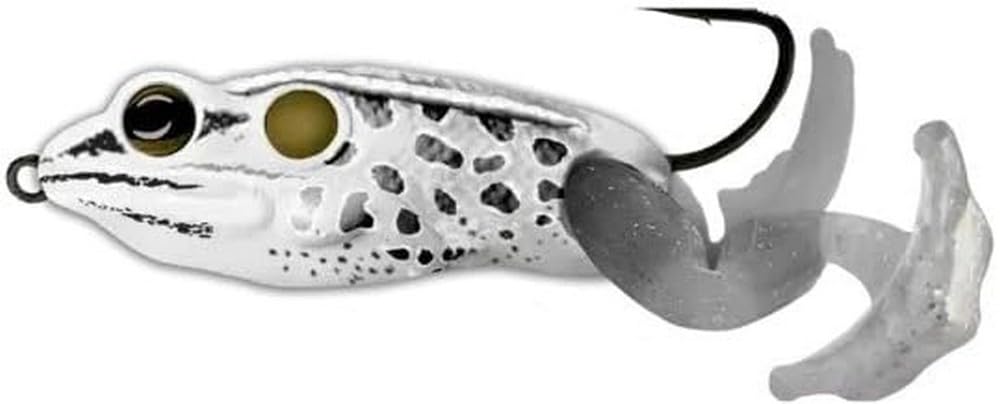 LiveTarget The Ultimate Frog Stride Bait 2 - 3/4 Oz Topwater Fishing Lure, Albino/White
