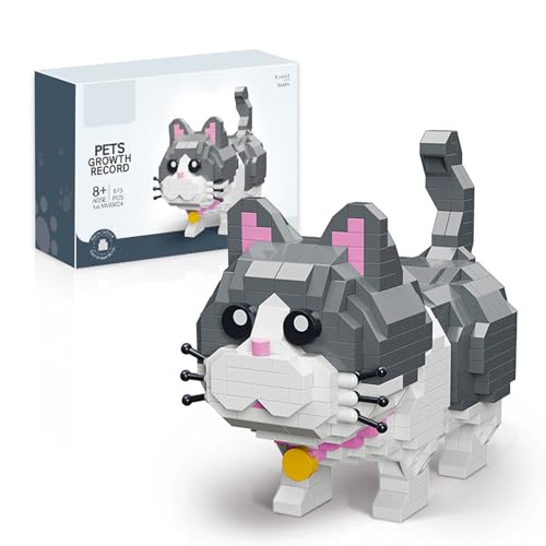 NOOLY Cute Pet Series Micro Building Block For Home And Office Decoration WKLJM-06 (Blue Cat, 673 Pcs) - Image 3
