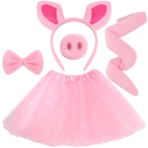 Disfraz Completo de Cerdito con Orejas y Tutú