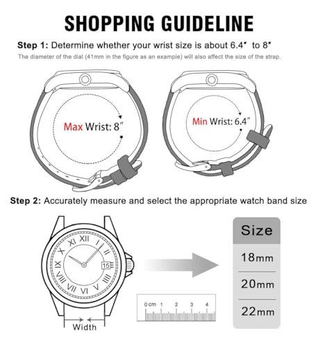 Image of Ritche Sailcloth Watch Band Quick Release Watch Strap Compatible with Samsung Galaxy Watch 6 Band Classic 43mm 47mm 40mm 44mmTimex / Seiko /Fossil /Citizen Watch Bands for Men Women