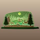 weigla - Schwibbogen original Erzgebirge I Motiv Waldidylle I Dekoleuchte I LED-Lichterbogen I Größe 47 x 22 x 8,2 cm I Inklusive Beleuchtung I Deko innen I aus Holz & Acryl weigla - Schwibbogen original Erzgebirge I Motiv Waldidylle I Dekoleuchte I LED-Lichterbogen I Größe 47 x 22 x 8,2 cm I Inklusive Beleuchtung I Deko innen I aus Holz & Acryl