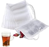 Tamaño: 7 x 9 cm, es adecuado para tazas de diferentes tamaños y es mejor para las necesidades diarias. 200 bolsas de filtro de té de papel, satisfacen todas sus necesidades.