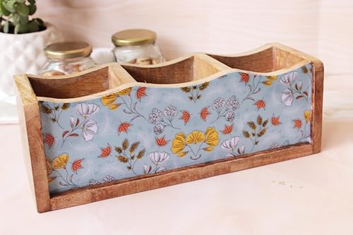 Image of Monstera Hut - Wooden Cutlery Holder |Spoon Stand For Kitchen | Spoon Holder |Utensil Holder for Kitchen Counter | Wooden Storage Organiser (30 *10*10 cm)
