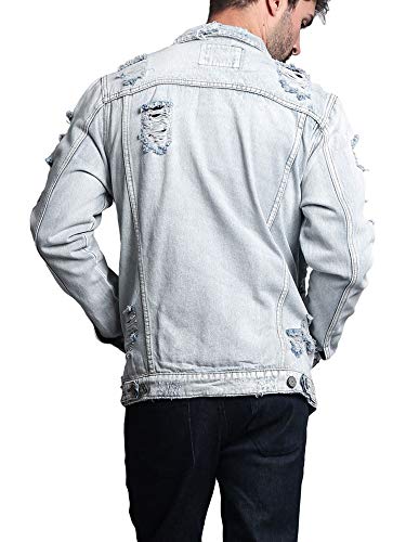 Image of VICTORIOUS Men's Distressed Denim Jacket
