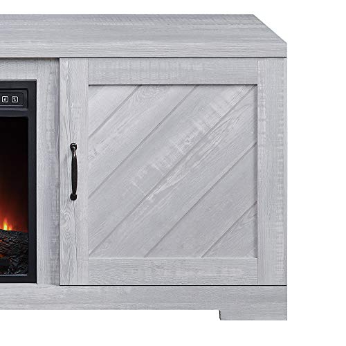 image for BELLEZE Hilo 58 Inch Fireplace TV Stand Console with Remote Control fo