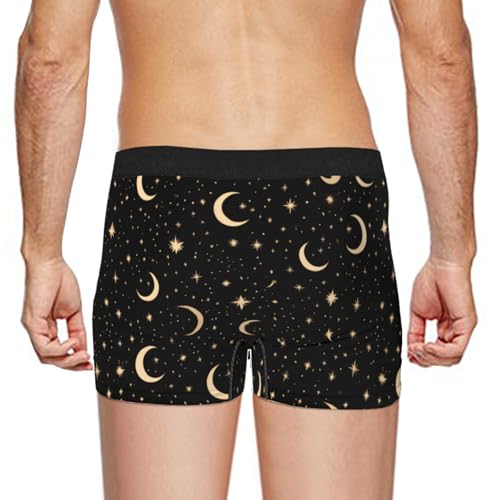 Men's Underwear Stars and Moons Boxer Briefs Breathable Comfortable4