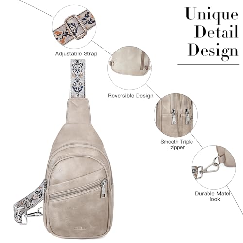 Image of Telena Sling Bag for Women Crossbody Bags Purse for Women Vegan Leather Fanny Pack with Adjustable Strap