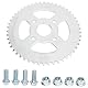 Tissting Kettenrad Hinterrad 50 Zähnen 40mm ID 420 Ketten 4 Löcher Silber Stahl Motorrad Ritzel Zahnkette für Gokart, ATV, Pit Bike