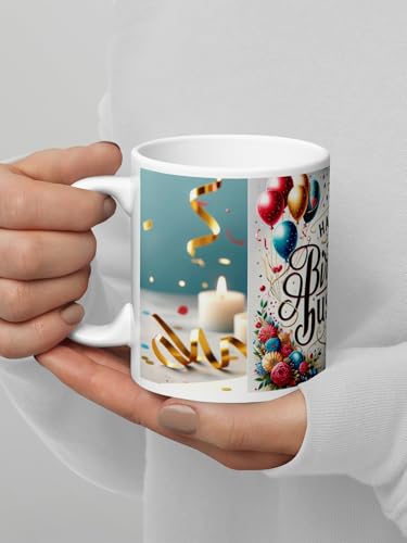 Image of Better Gift Flowers Happy Birthday Husband Mug, Round Shaped Multicolor Themed Coffee Mugs, Mug for Gifting, Gifting Items for Family, Friends & Closed Ones