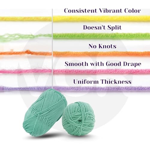 Image of VCR Mint Yarn, 100 Grams Hank, 190 Meters Length, Acrylic Ball for Crochet and Knitting, Soft Crosia Threads, Pack of 1 Yarn, Suitable for DIY Crafts