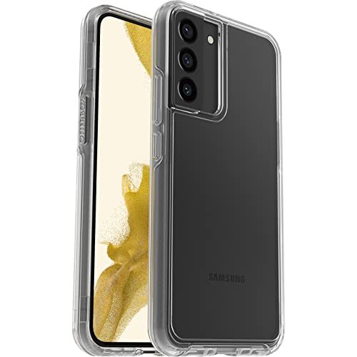 Cover per Galaxy S22+ OtterBox Symmetry Clear,resistente a shock e cadute fino a 2 metri,sottile, testata 3x MIL-STD 810G,protezione antimicrobica, Trasparente, Versione No Pack Retail