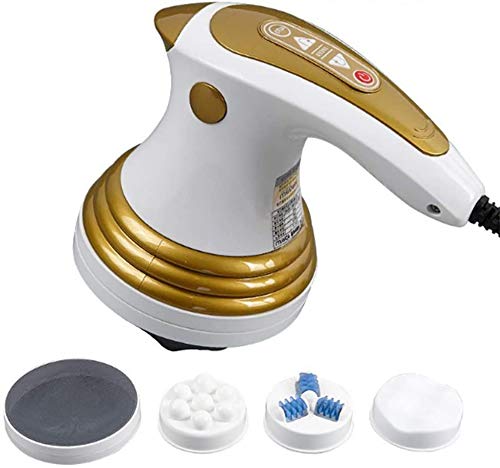 ZHANGDA Handheld Electric Massager - Fat Remover Cellulite Remover Powerful Vibration Multipurpose Body Massager with 4 attachments