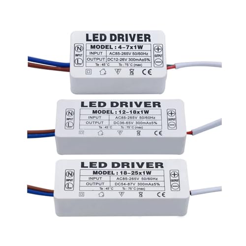 Pilote LED 300mA transformateur d'éclairage AC90-265V pour spot 25-36W