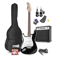All-in-one left handed electric guitar bundle features a full-size 21-fret guitar, powerful 40W amplifier, and an integrated UHF wireless guitar system for hassle-free beginner practice sessions at home or in lessons. Wireless freedom means no more m...