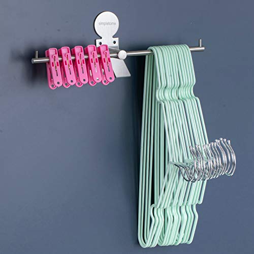 Simpletome Clothes Hanger Storage Rack Organizer Wall Mount Adhesive Or Drilling Installation(Human Shape,10.8") #TOP7