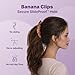 Goody Large Banana Clip Set, Stylish, Secure No Crease Hair Clips with SlideProof Hold, Styling Accessories For All Hair Types, Gifts for Women & Girls, Black and Tortoiseshell, 2 Ct