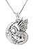 Jewelry Trends Sterling Silver Moon and Dragon Celtic Knot Pendant Necklace 18"