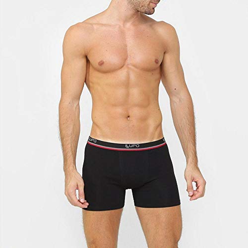 Cueca Lupo Boxer - Algodão com Elastano - Kit com 10 Unidades (Adulto) Tamanho: Gg | Cor: Sortida