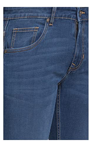 Image of Colorplus Men's Fitted Cotton Jeans (CJYT00506B5 Blue)